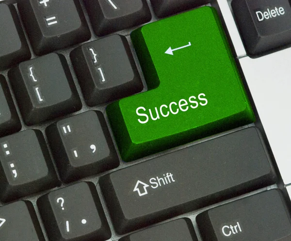 Toetsenbord met hete sleutel voor succes — Stockfoto