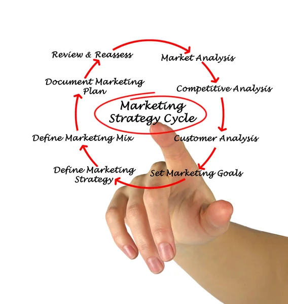 Marketing strategy cycle — Stock Photo, Image