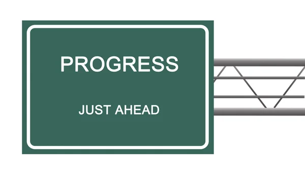 Road sign to progress — Stock Photo, Image