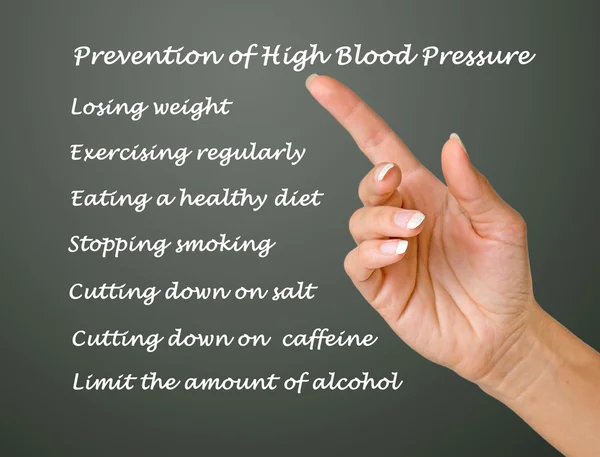 Prevenção da pressão arterial elevada — Fotografia de Stock