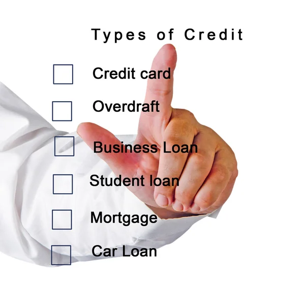 Tipos de crédito — Fotografia de Stock