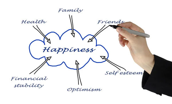 Diagram of happiness — Stock Photo, Image