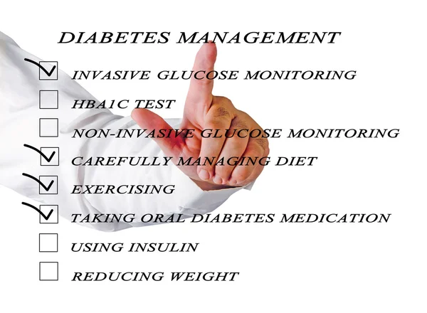 Diabetes management — Stockfoto