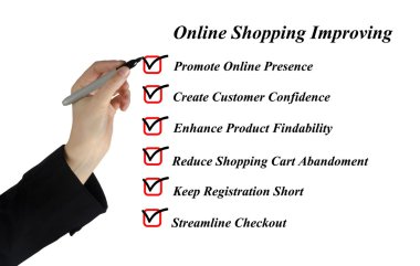 Online shopping improving clipart