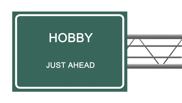 Дорожный знак к хобби — стоковое фото