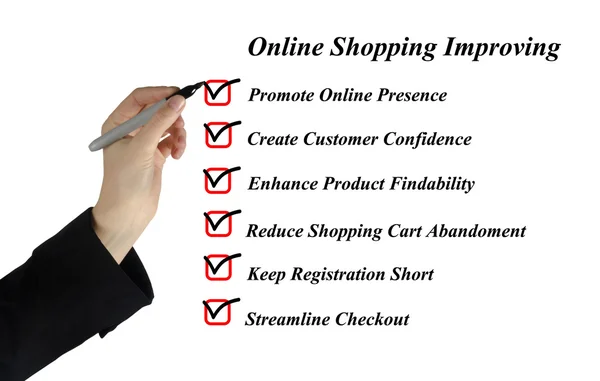 Online shopping improving — Stock Photo, Image