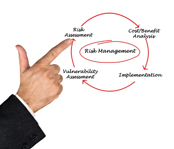 Diagram of risk management — Stock Photo, Image