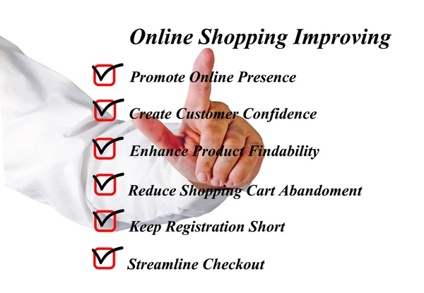 Compras online melhorar — Fotografia de Stock