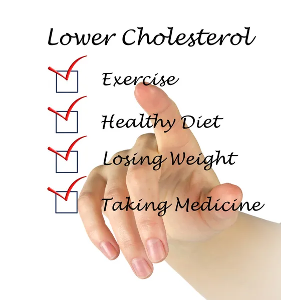 Liste pour réduire le cholestérol — Photo