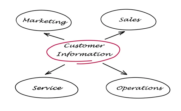 Diagrama de informações do cliente — Fotografia de Stock