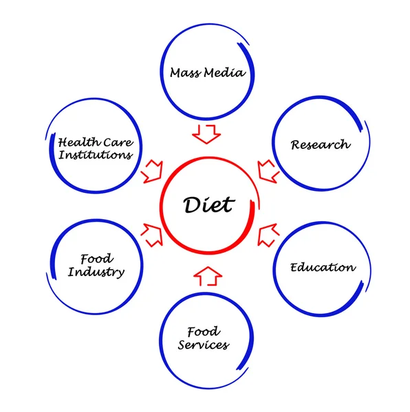 Ernährungsdiagramm — Stockfoto