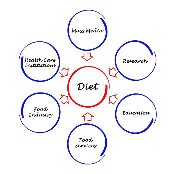 Diagramma della dieta — Foto Stock