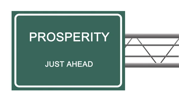 Road sign to prosperity — Stock Photo, Image