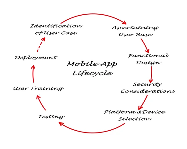 Ciclo de vida de la aplicación móvil —  Fotos de Stock
