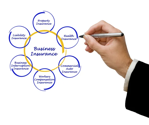 Diagrama de seguro de negócios — Fotografia de Stock