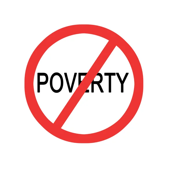 Stop poverty sign — Stock Photo, Image
