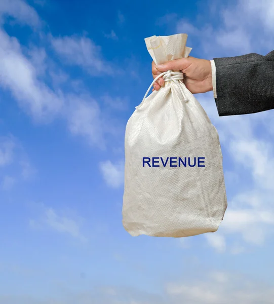 Bag with revenue — Stock Photo, Image