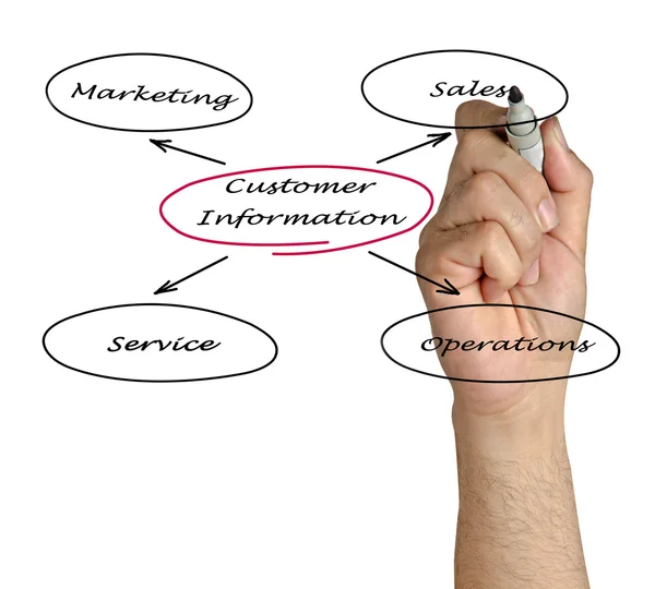 Diagram of customer information — Stock Photo, Image