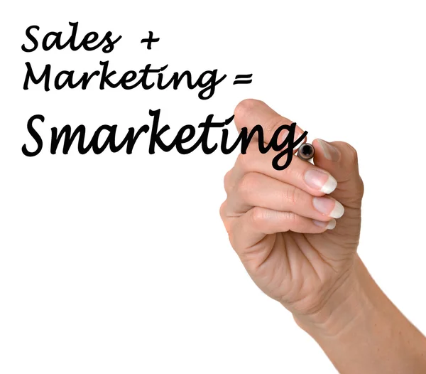 Marketing de vendas Smarketing — Fotografia de Stock