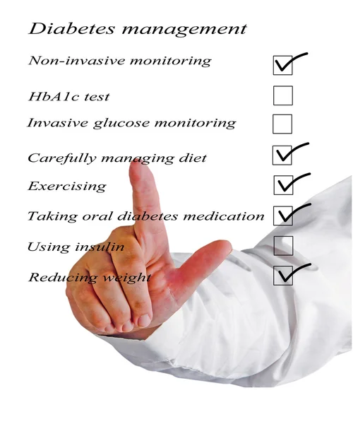 Checkliste für Diabetes-Management — Stockfoto