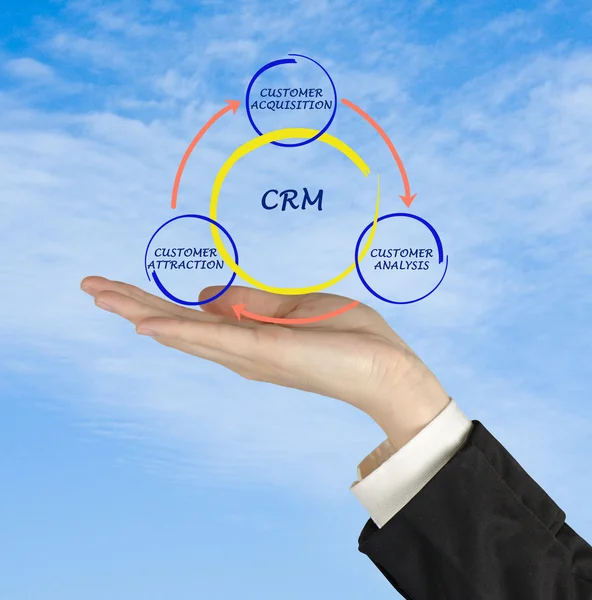 CRM diagram — Stockfoto
