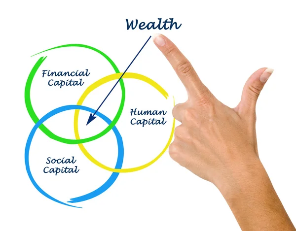 Diagrama de riqueza — Fotografia de Stock