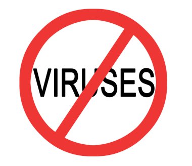 Sign No viruses clipart