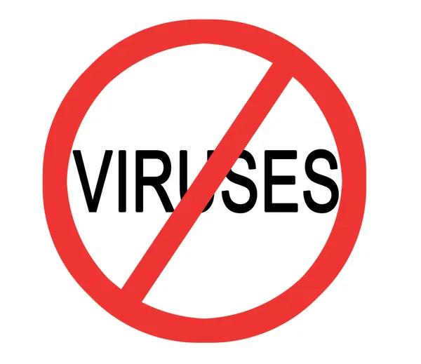 Sign No viruses — Stock Photo, Image