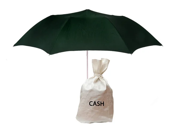 Bag with cash — Stock Photo, Image