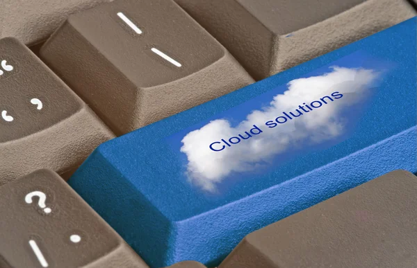 Tangentbord med nyckel för cloud computing — Stockfoto