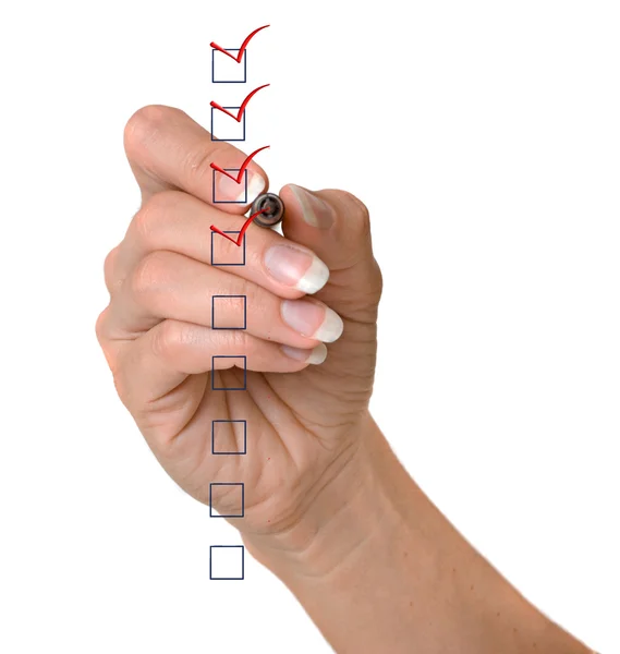 Vullen checklist — Stockfoto