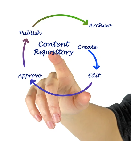 Repository di contenuti — Foto Stock