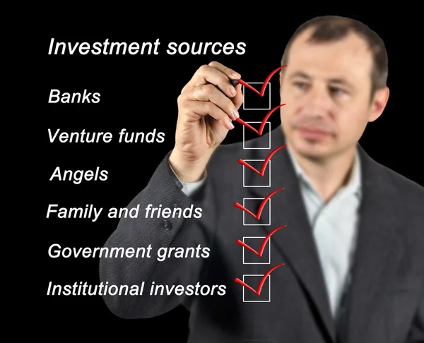 Investment sources checklist — Stock Photo, Image