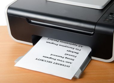 Printing internet security clipart