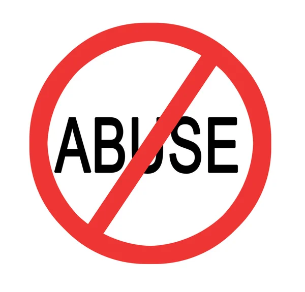 Sign to stop abuse — Stock Photo, Image