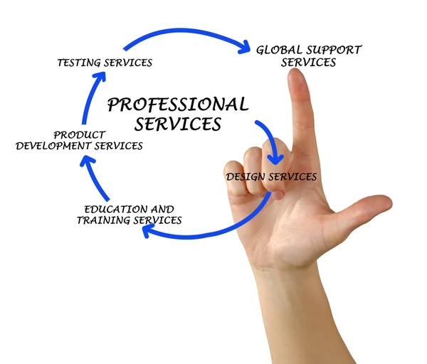 Diagrama de servicios profesionales — Foto de Stock