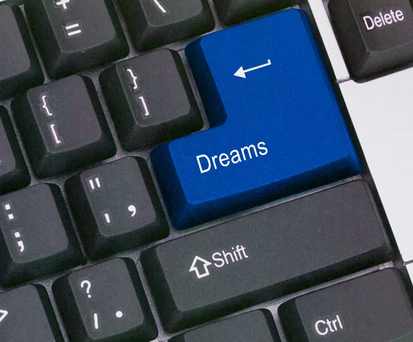 Teclado con llave para sueños — Foto de Stock