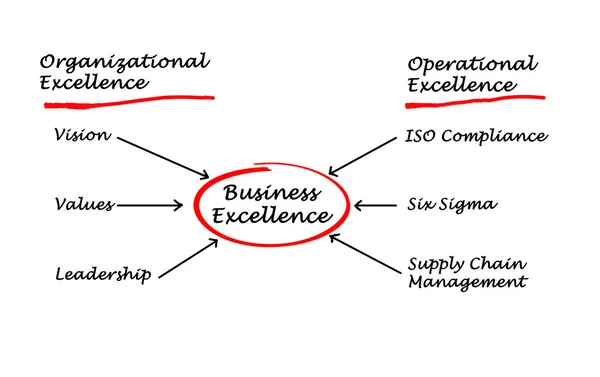 Diagram över business excellence — Stockfoto