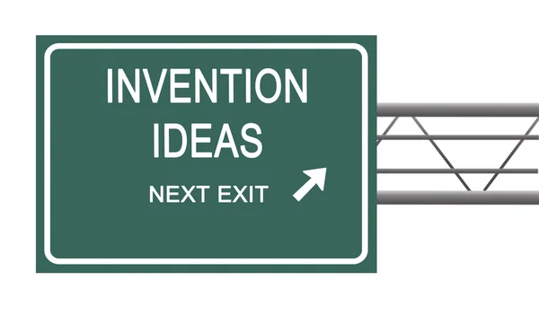 Vägmärke till uppfinningen idé — Stockfoto