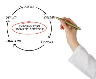 bilgi güvenliği yaşam döngüsü diyagramı