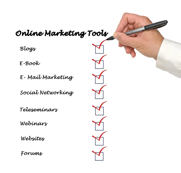 Strumenti di marketing online — Foto Stock