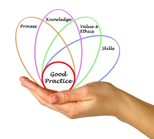 Diagrama de boas práticas — Fotografia de Stock