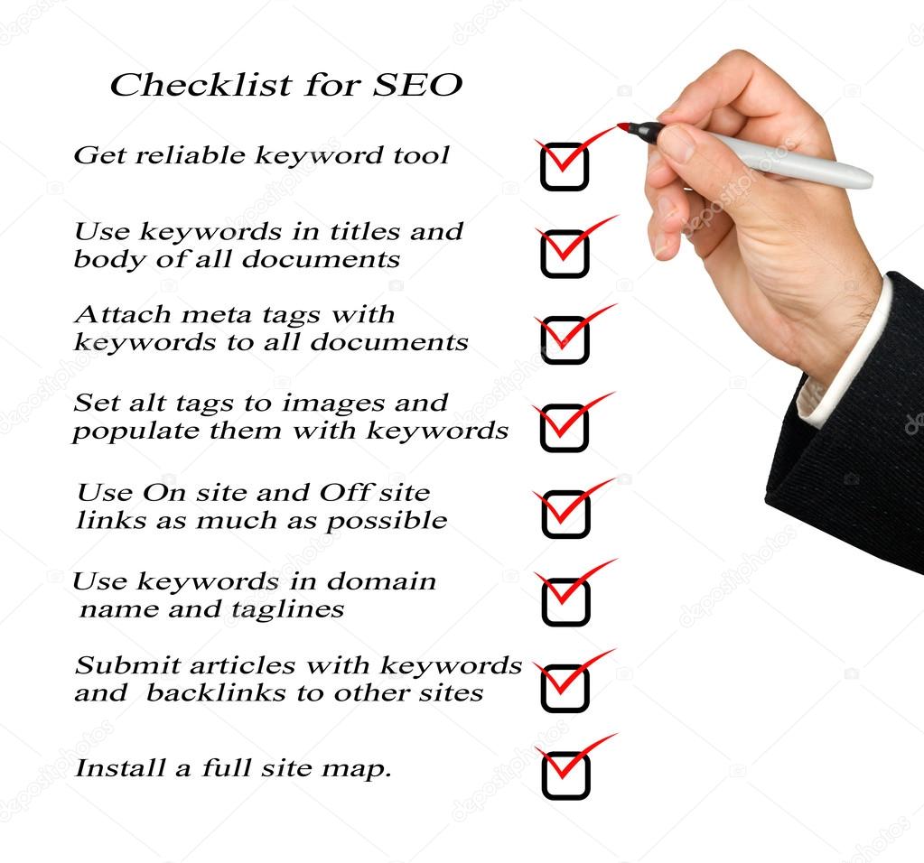 Presentation of SEO checklist