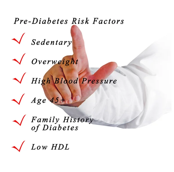 Factores de riesgo de prediabetes — Foto de Stock