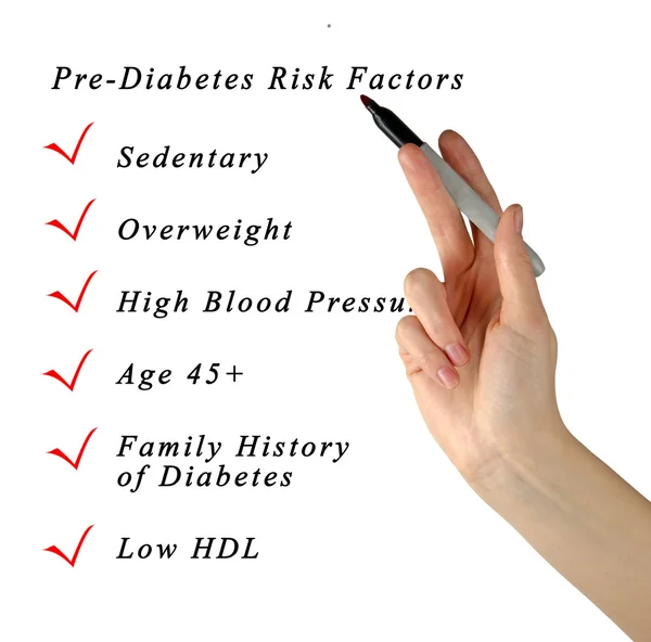 Risikofaktoren vor Diabetes — Stockfoto