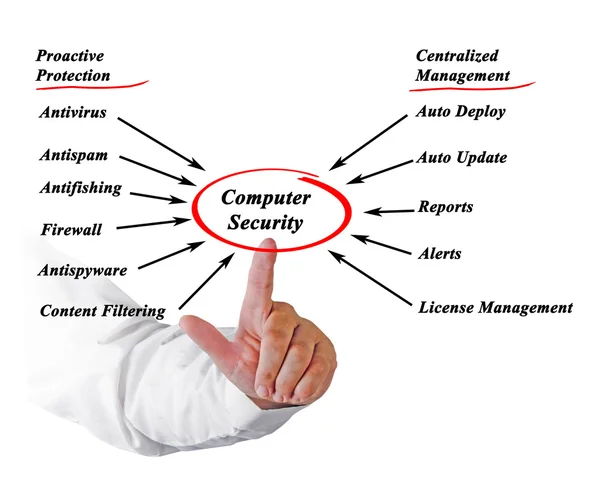 Diagram of computer security — Stock Photo, Image