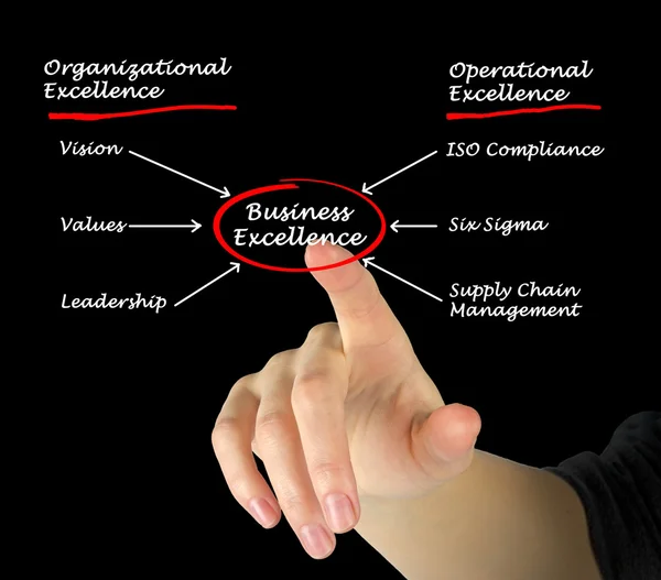 Diagrama de excelência empresarial — Fotografia de Stock