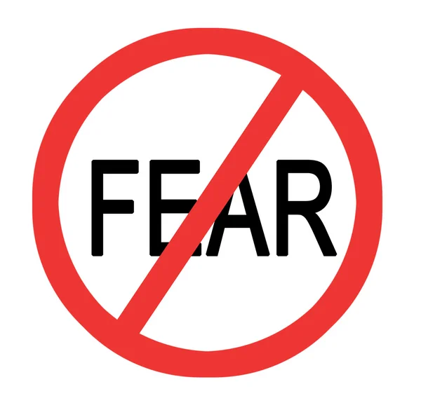 Sign to stop fear — Stock Photo, Image