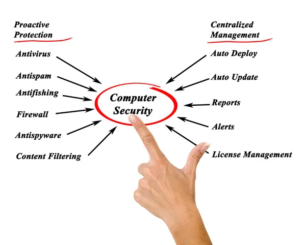 Diagram van computerbeveiliging — Stockfoto