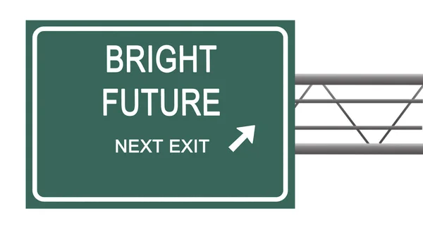 Road sign to bright future — Stock Photo, Image